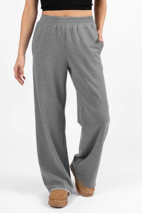 Before You Go Grey Wide Leg Sweatpants
