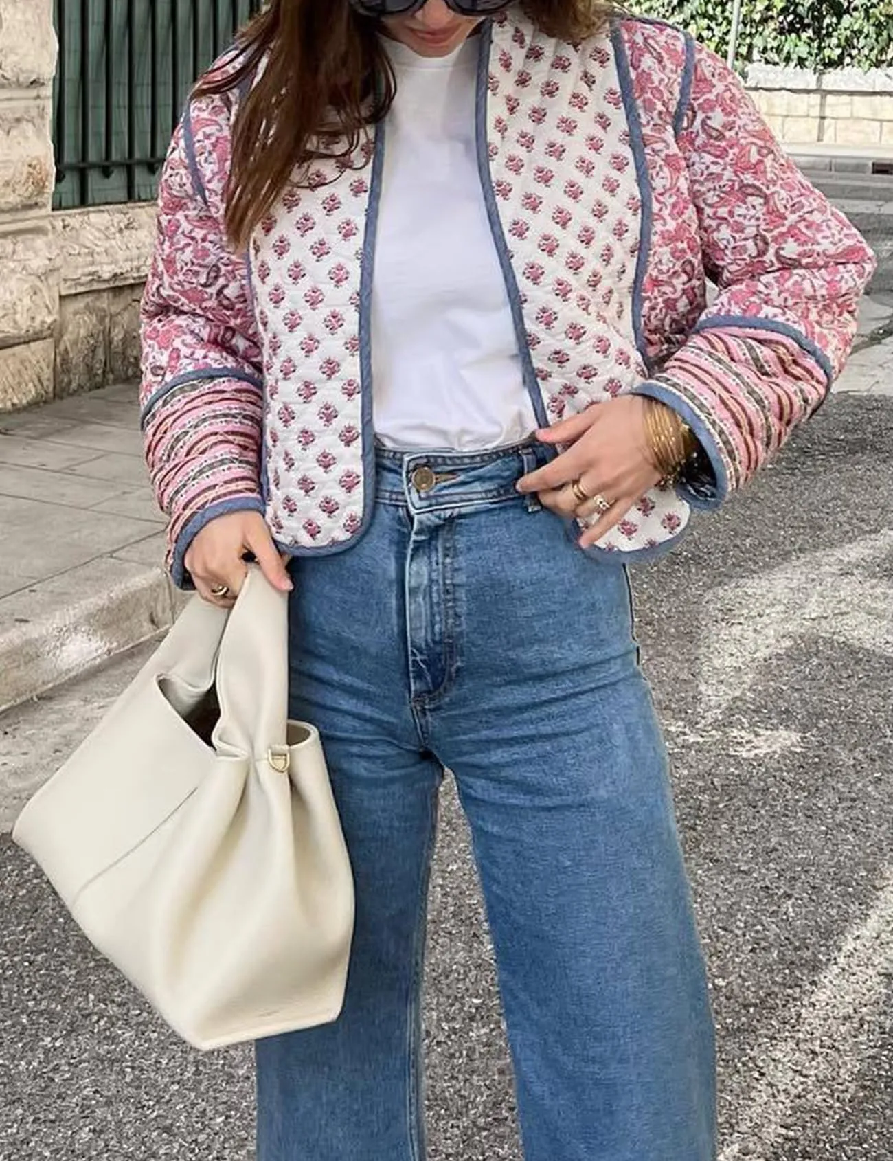 Boho Charm Reversable Pink Patched Quilted Jacket