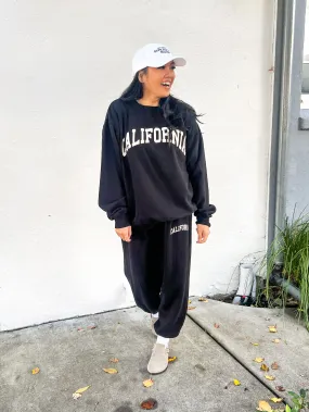 CALIFORNIA PRINT SWEATPANTS Black