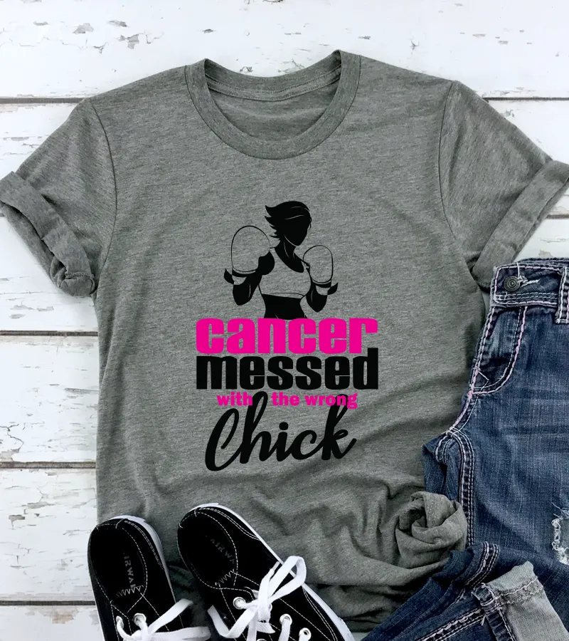 Cancer Messed With Wrong Chick Shirt