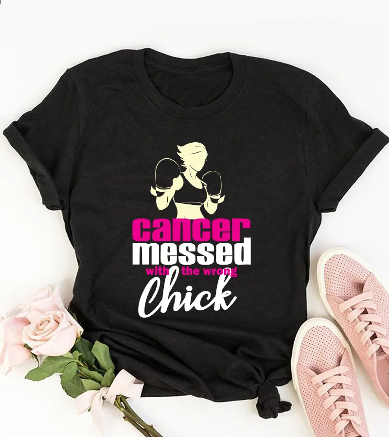 Cancer Messed With Wrong Chick Shirt
