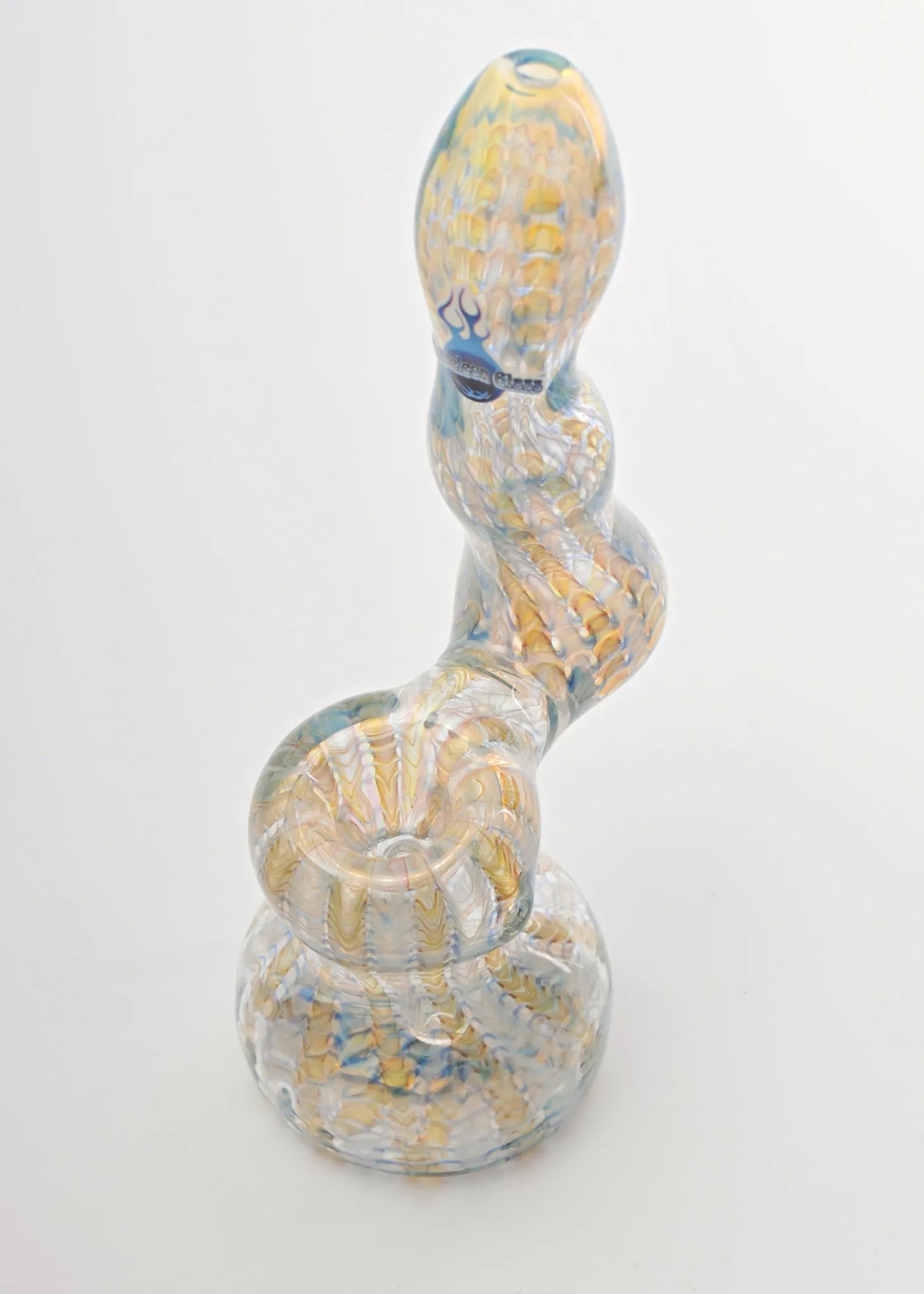 Chameleon Glass Cold Fusion Raked Sherlock Bubbler