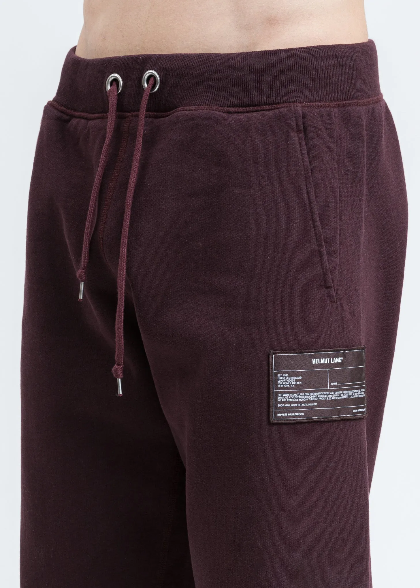 Crimson Red Patch Sweatpants