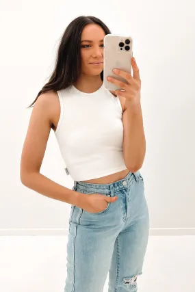 Dalston Hemp Rib Tank Off White
