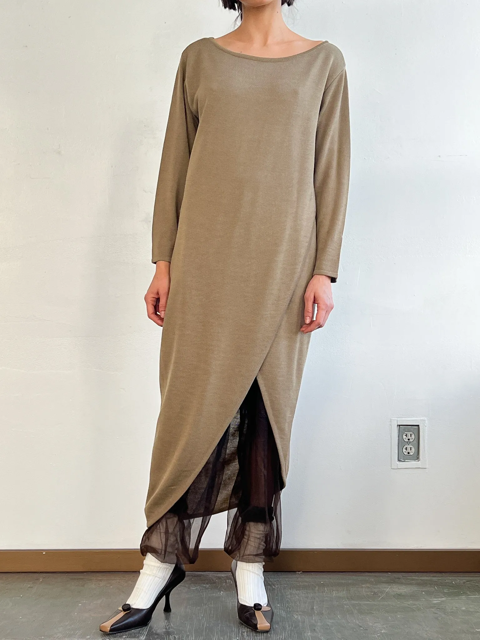Donna Karan Khaki Knit Dress (M)