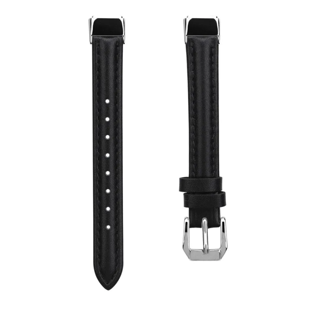 Fitbit Luxe genuine leather watch strap - Black / Size: S