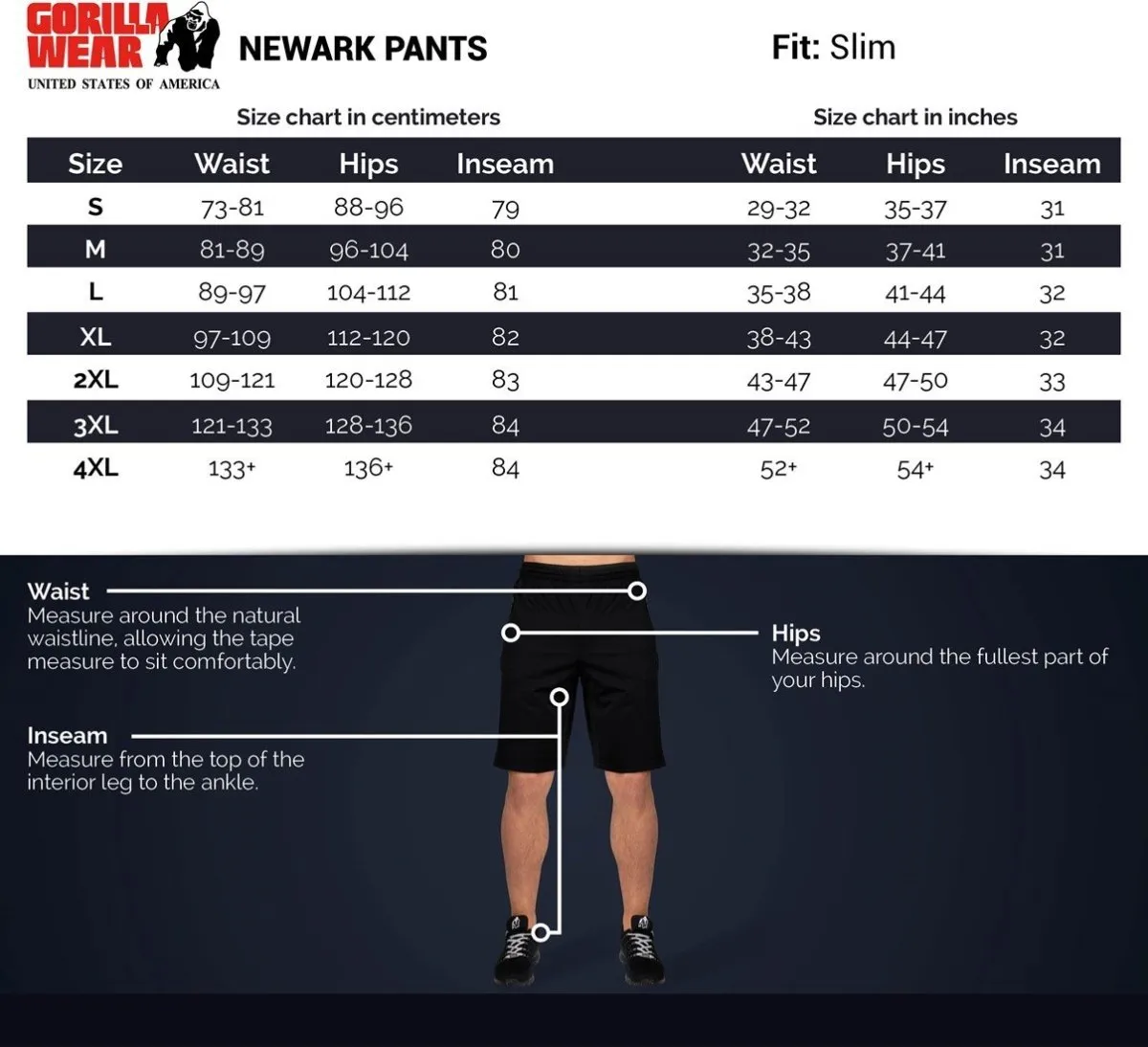 Gorilla Wear Newark Pants -  Black