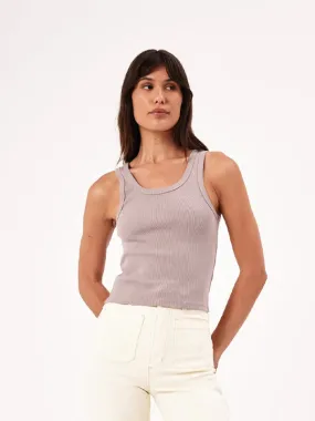 Heavy Rib Toni Tank: Light Taupe
