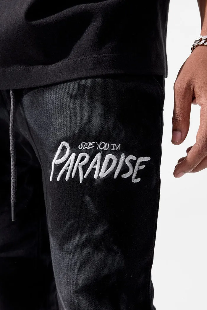 Jordan Craig Surfside Stacked Sweatpants (Black)(T-shirt sold separately)