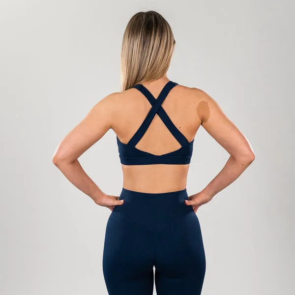 Lucia - Navy Bra Cross Back