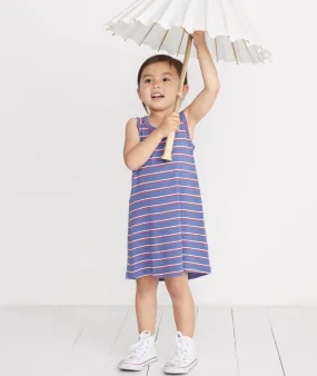 Mini Alana Tank Dress in Faded Dahlia Stripe