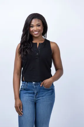 NATION LTD Bree Tank in Jet Black