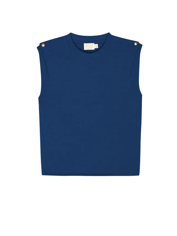 Nation LTD - Marina Muscle Tank w/ Shoulder in Deep Space