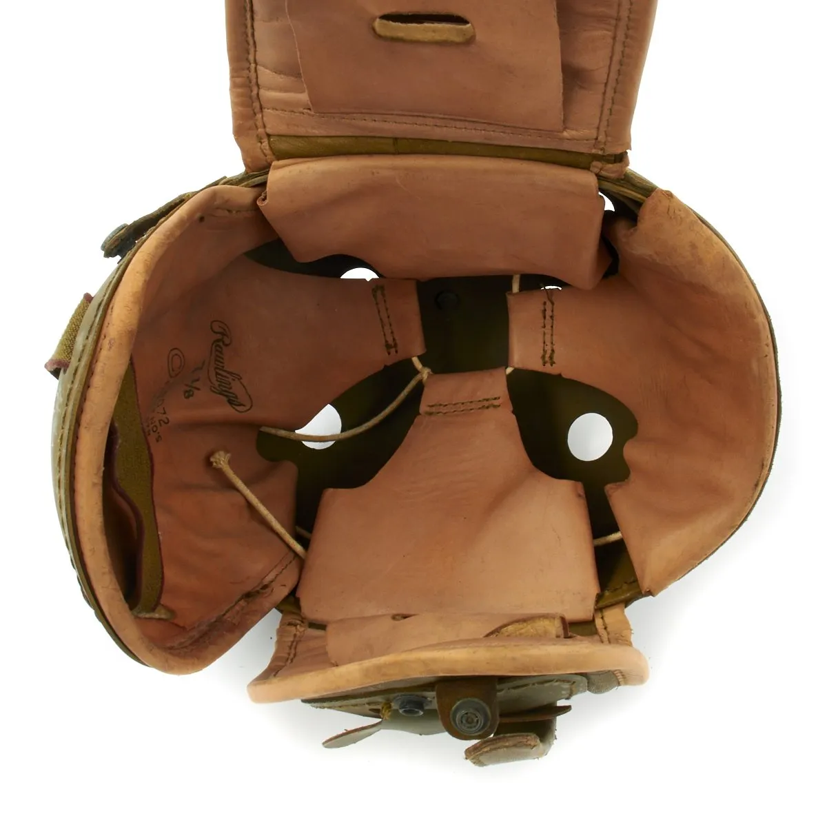 Original U.S. WWII M38 Tanker Helmet by Rawlings with M-1944 Polaroid Goggles - Size 7 1/8