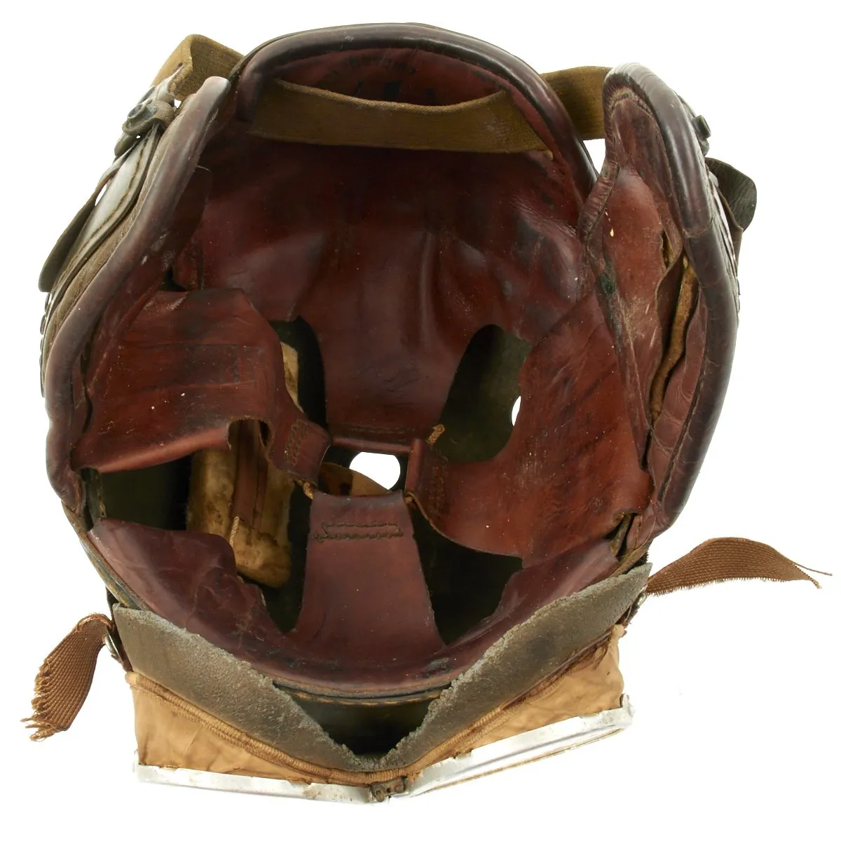 Original U.S. WWII M38 Tanker Helmet by Wilson Athletic Goods with Resistal Goggles