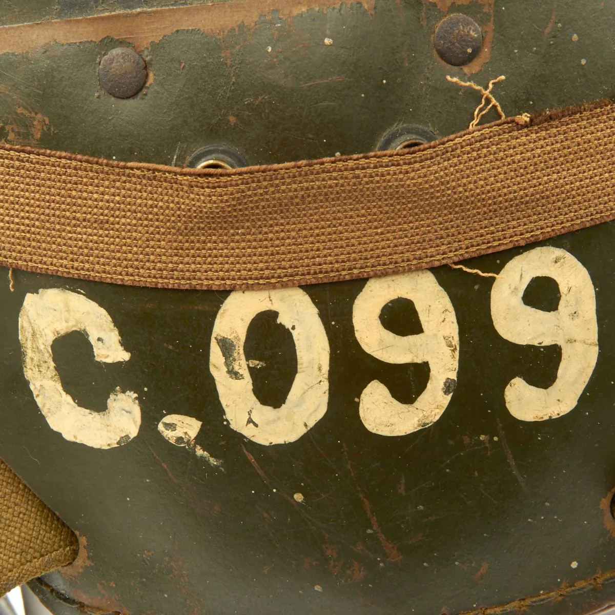 Original U.S. WWII M38 Tanker Helmet by Wilson Athletic Goods with Resistal Goggles