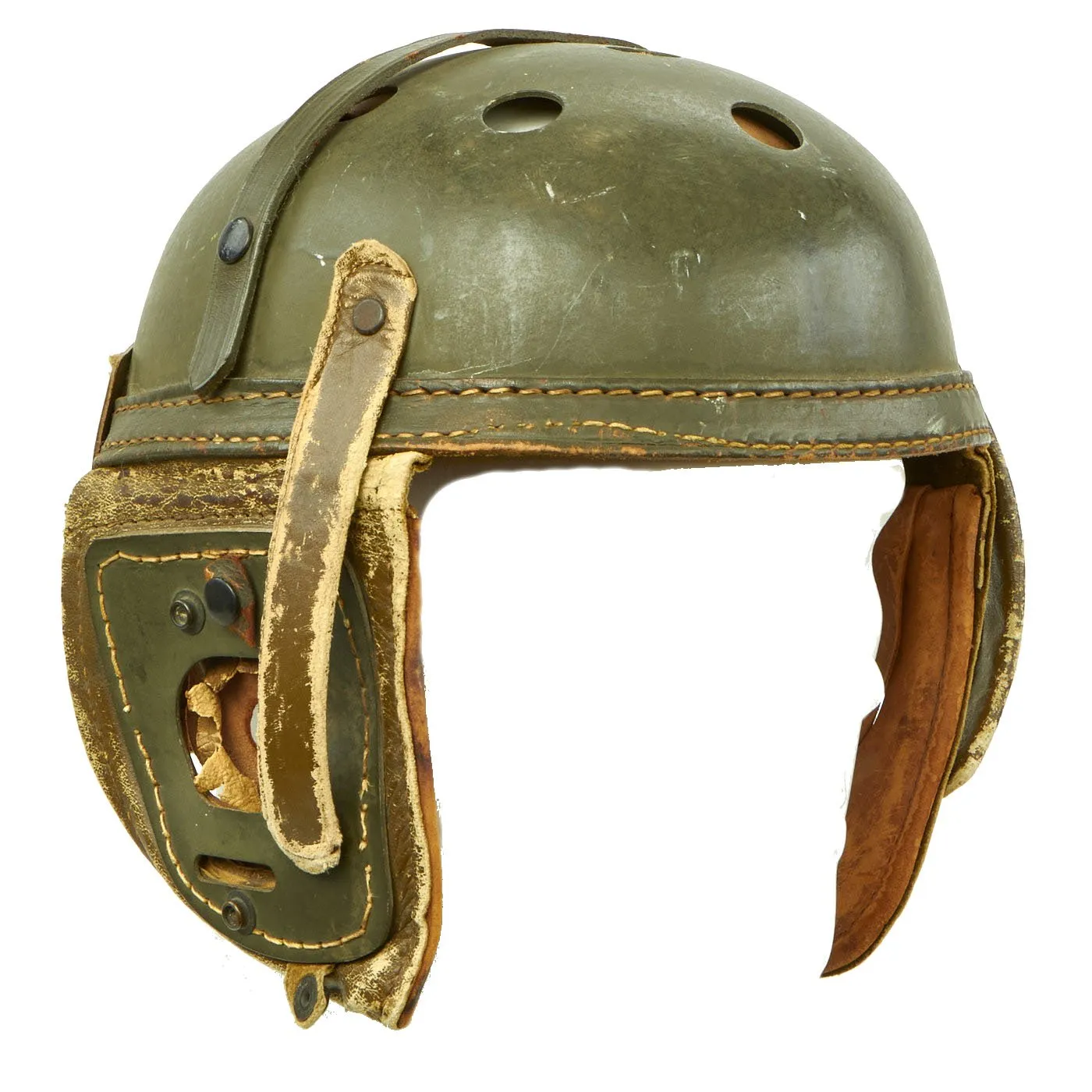 Original U.S. WWII M38 Tanker Helmet - Size 7 1/4