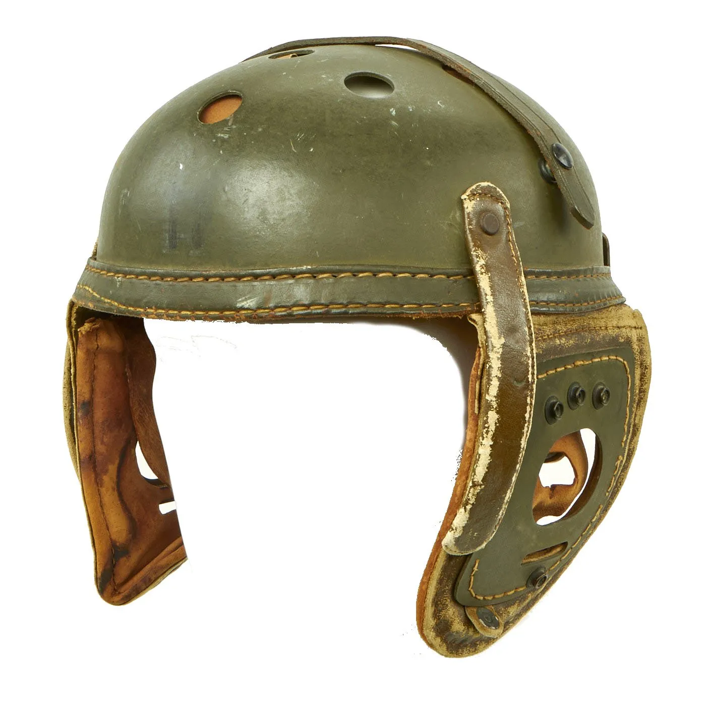 Original U.S. WWII M38 Tanker Helmet - Size 7 1/4