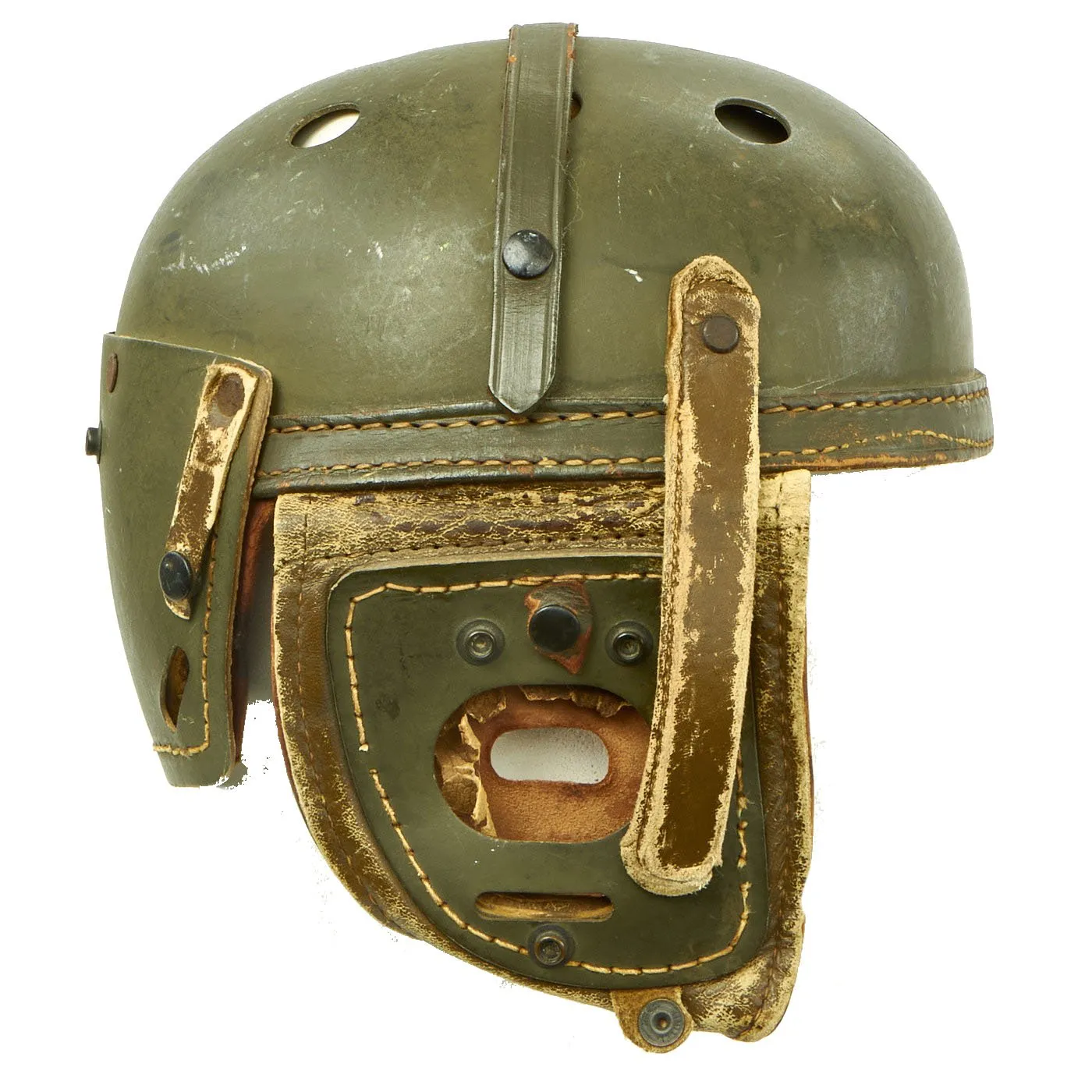 Original U.S. WWII M38 Tanker Helmet - Size 7 1/4