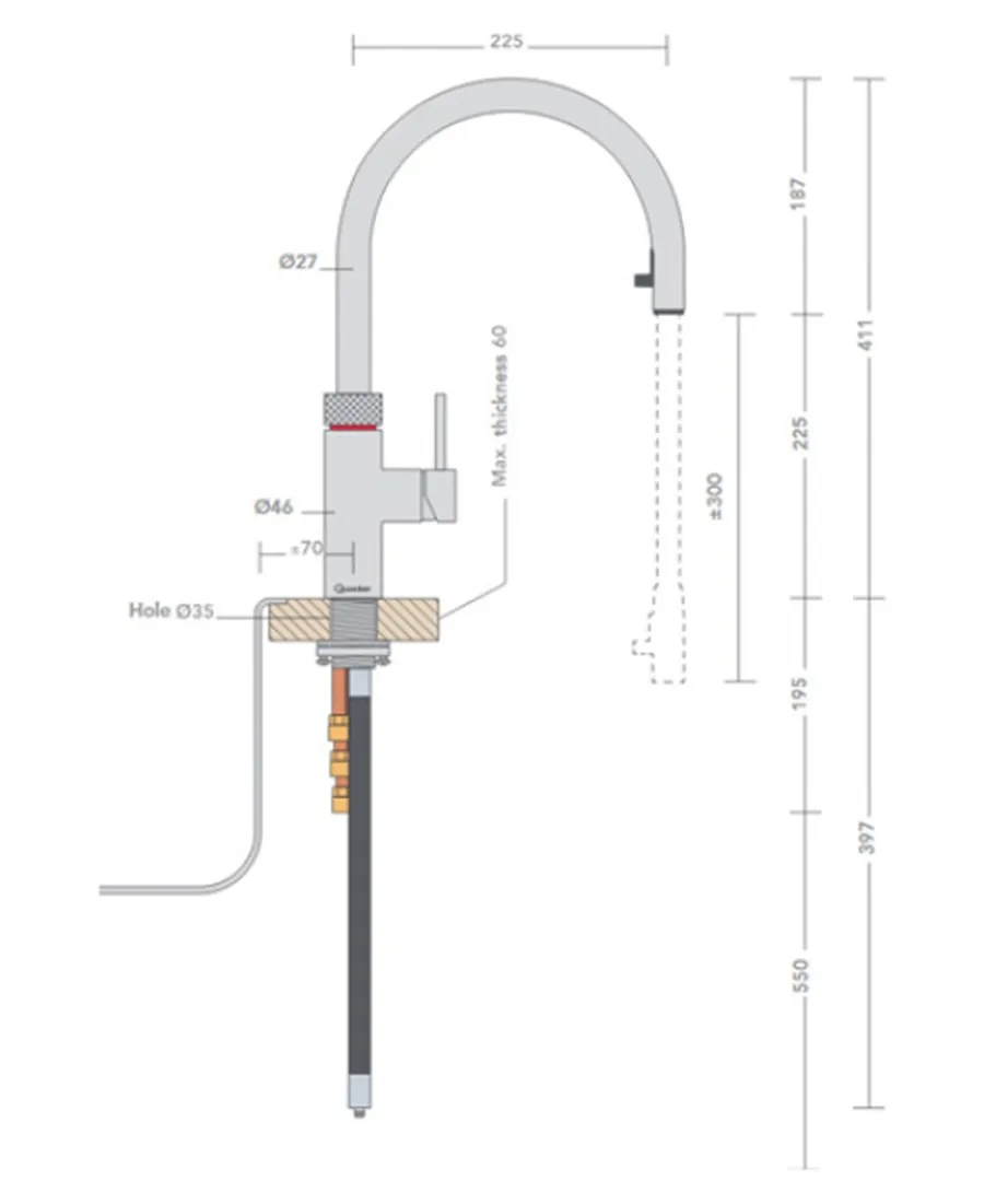 Pro7 Flex 3-In-1 Boiling Water Tap