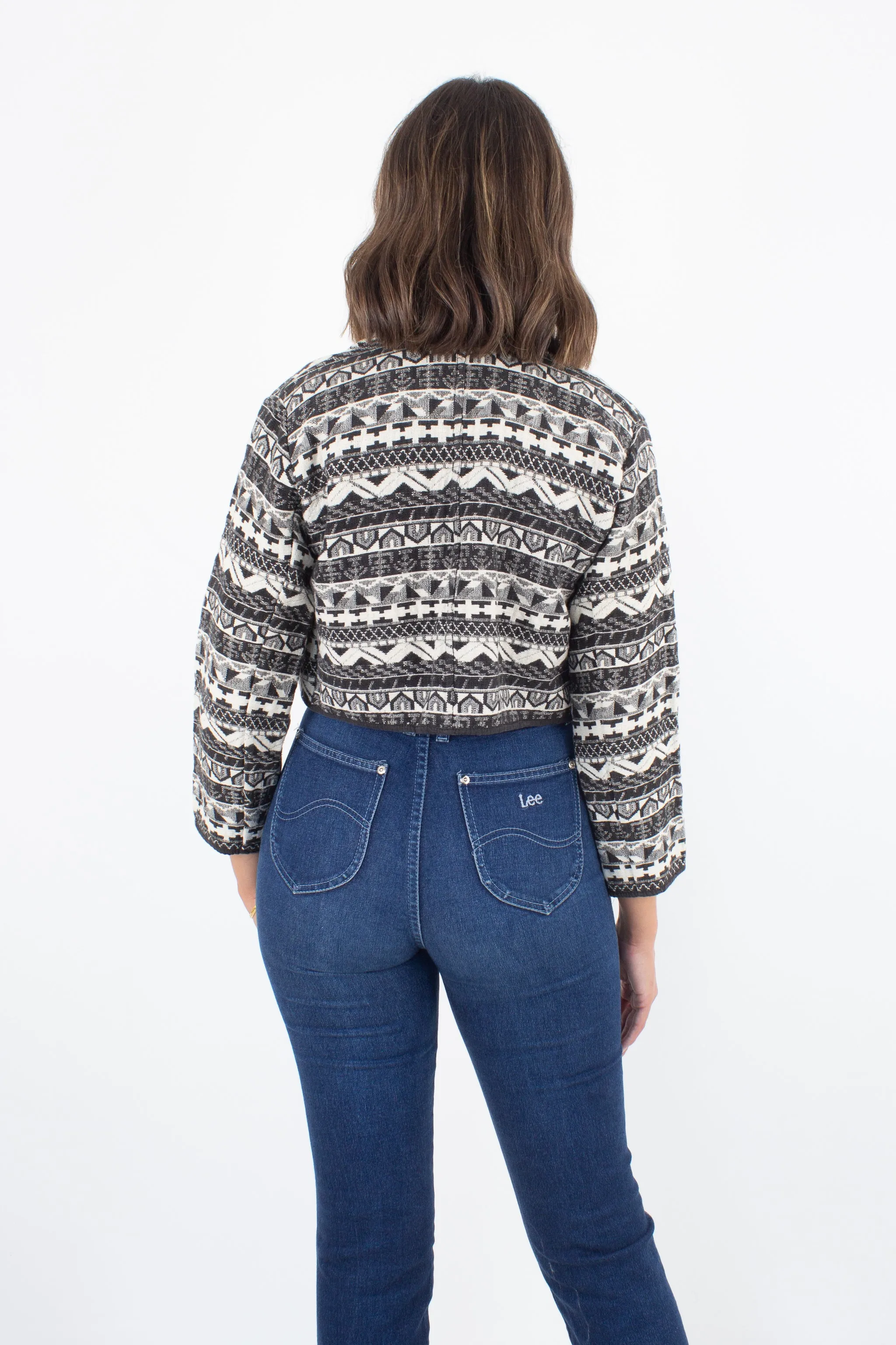 Southwestern Cropped Cotton Jacket - Size S