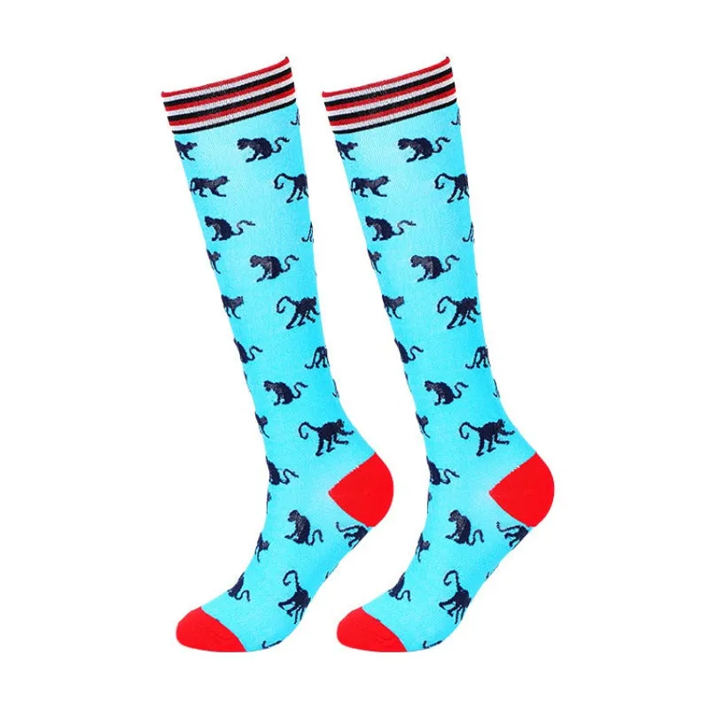 Spring Summer Animal Cartoon Compression Socks 7 Pairs