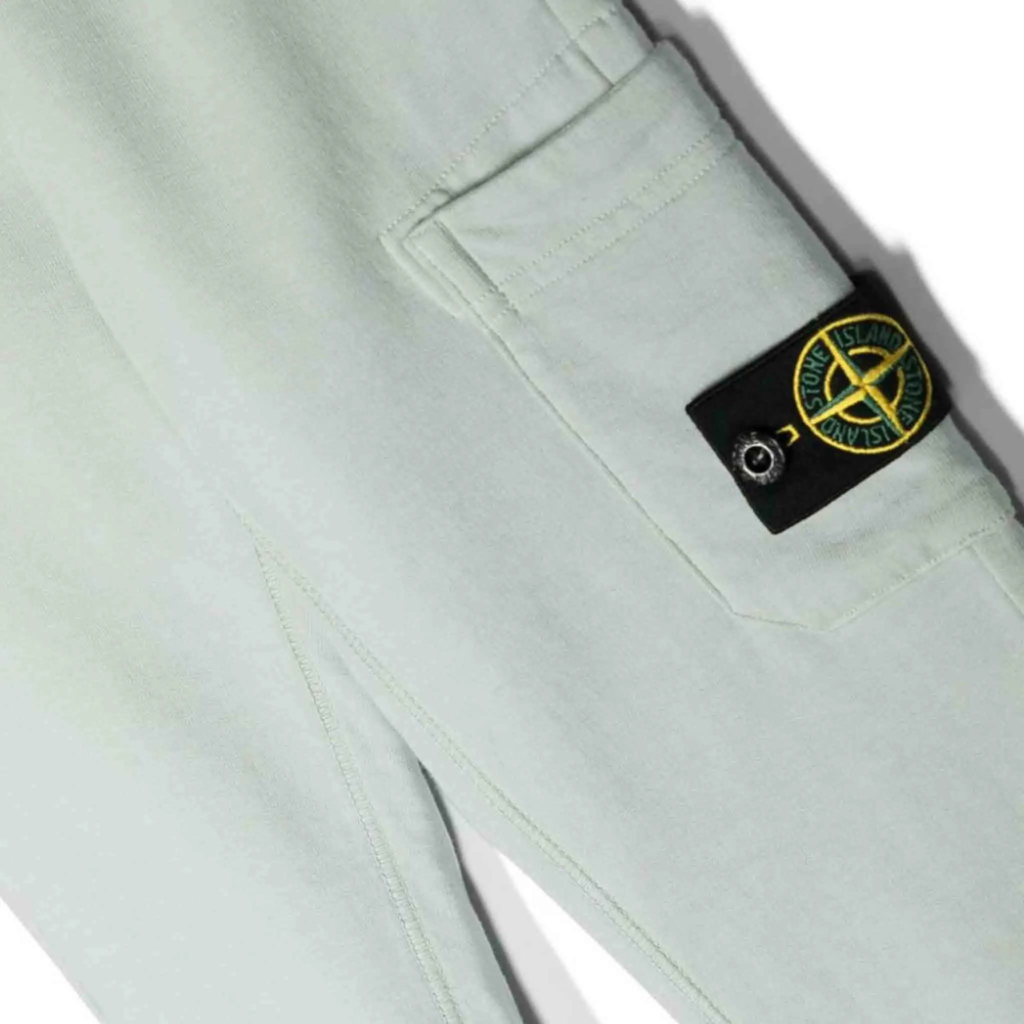 Stone Island Junior Cargo Sweatpants in Pearl Grey