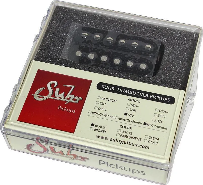 Suhr SSH  53mm Bridge, SSV Neck Pickup Set, Black