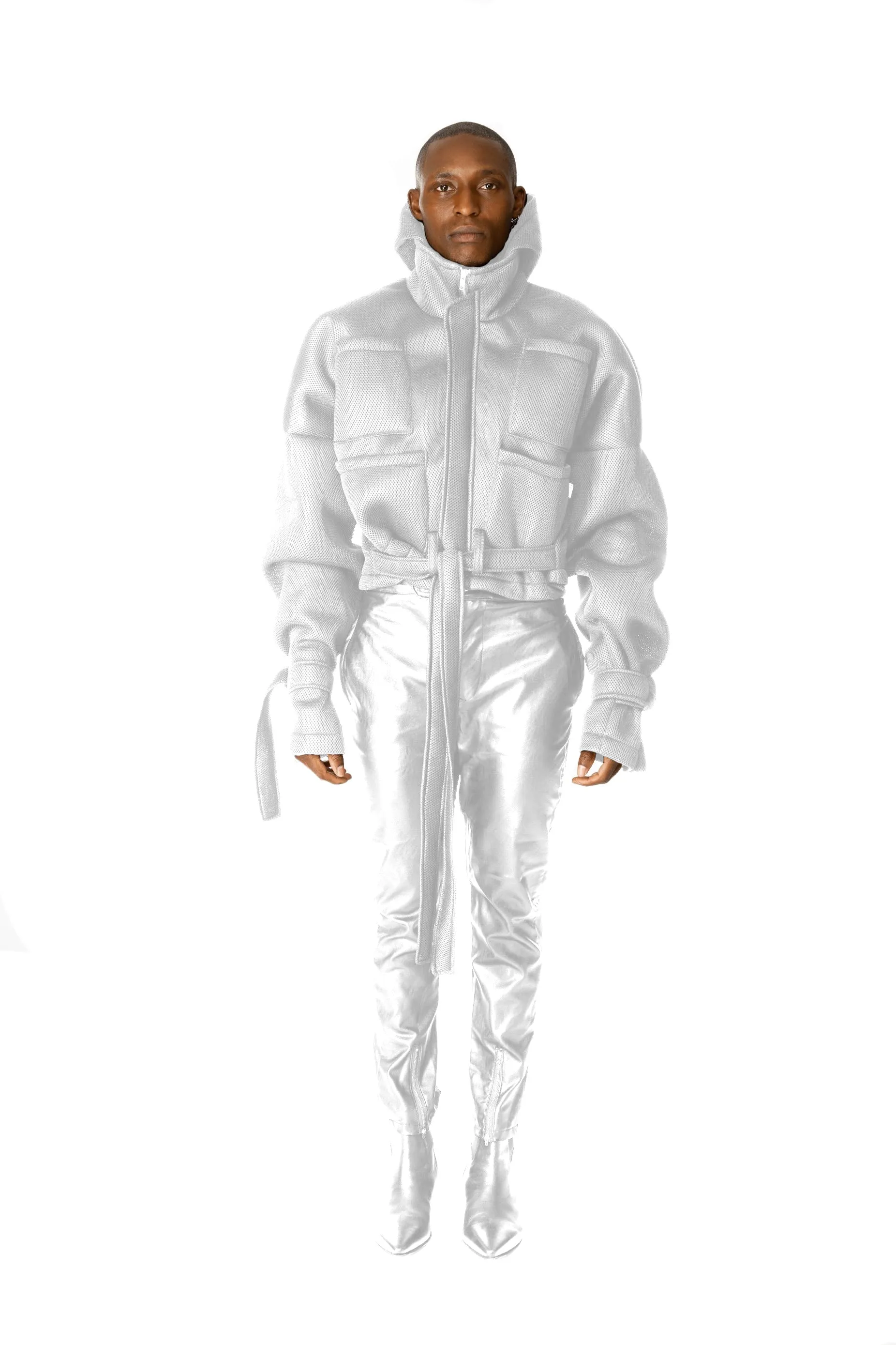 White Pavarotti sport cropped jacket