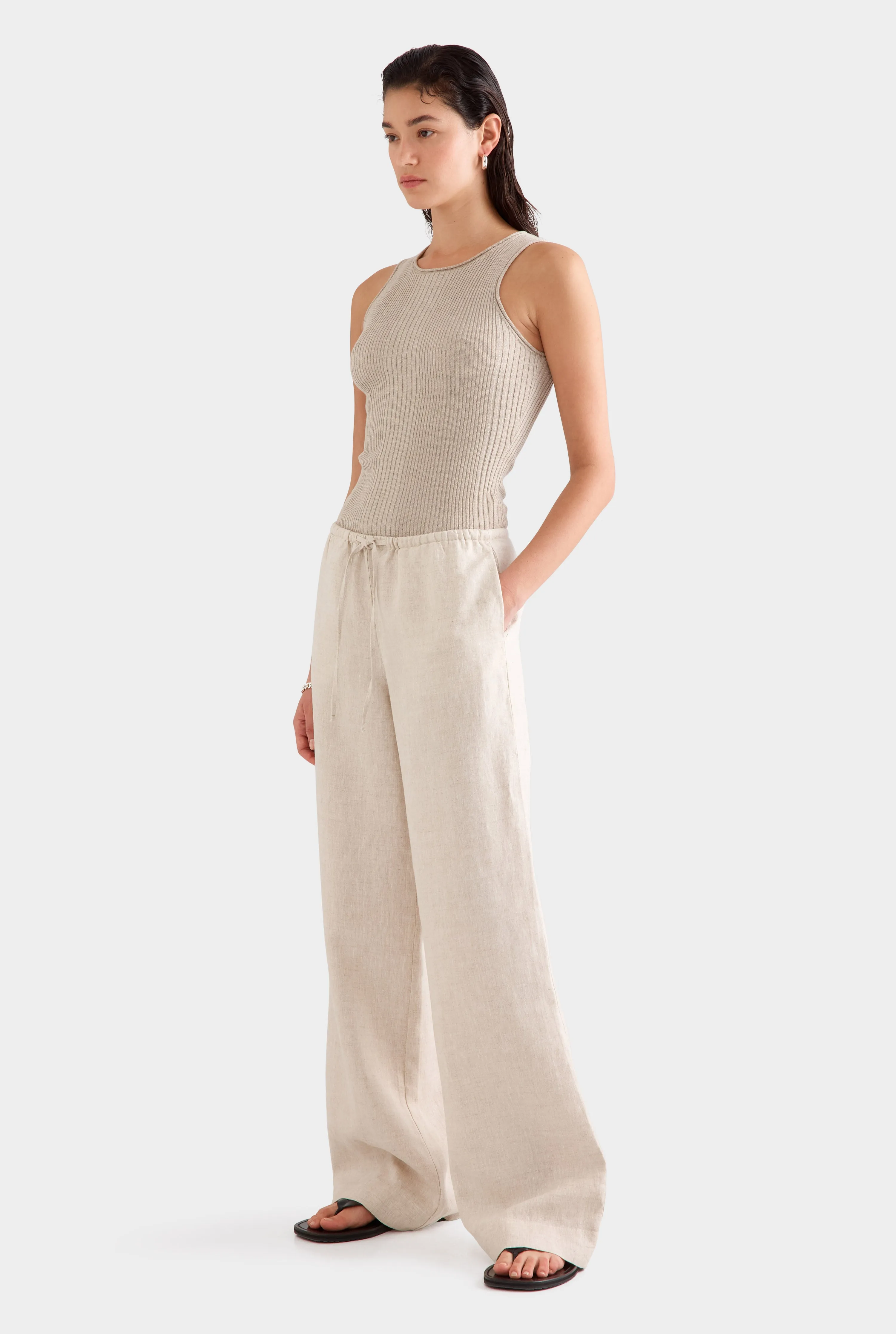 Wide Leg Pant 2.0 -  Sand